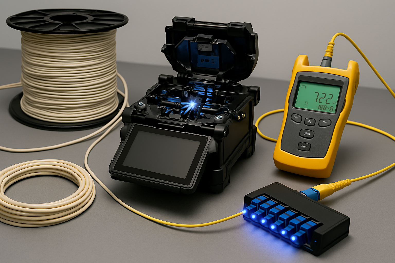 Ilustración de fibra optica